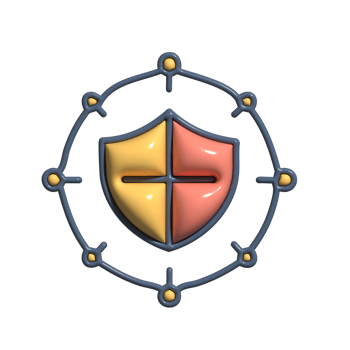 Modern 3D Internet Security Data Defense Icons Set png