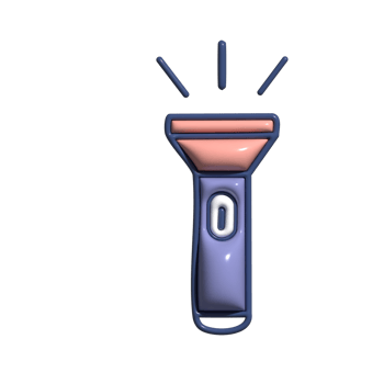 Modern 3D Torch Portable Lighting Icons png