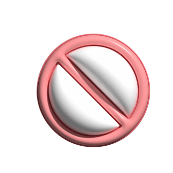 3D Cartoon Prohibition Restriction Icons png