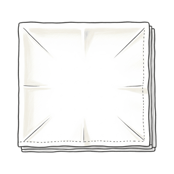 Folded White Napkin Illustration png