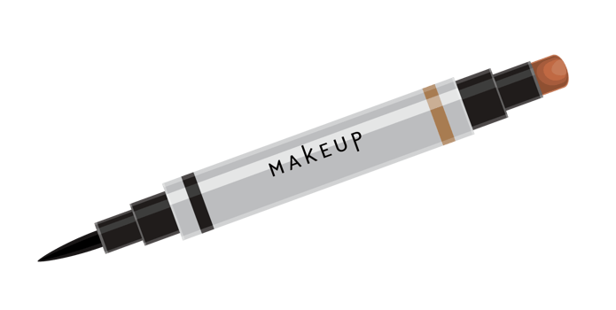 Illustration of a Black Liquid Eyeliner png