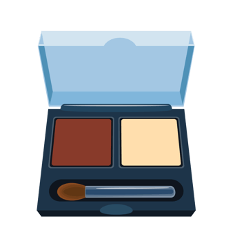 Two Color Eyeshadow Palette Illustration png