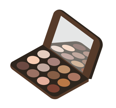 Flat Illustration of an Eyeshadow Palette png