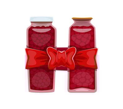 Autumn thanksgiving font berry jam bottle letter H vector