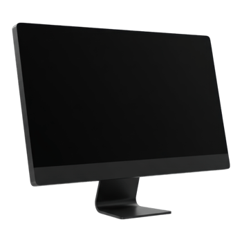 Modern Desktop Computer Monitor with Transparent Background for Digital Display png