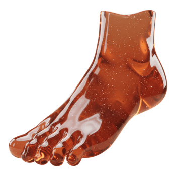 Translucent Fantasy Foot 3D Render with Glitter Effect Transparent Background png