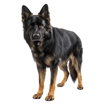 Majestic Black and Tan German Shepherd Dog Portrait png