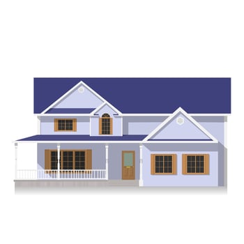 Classical american house Flat icon vector