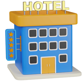 3d render 5 star hotel icon png