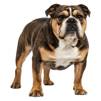Magnificent Brindle Olde English Bulldogge Standing Proudly png