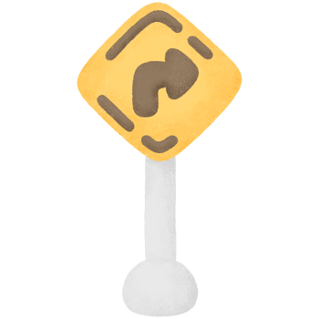 Yellow road sign png