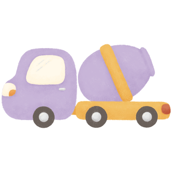 Purple cement truck png