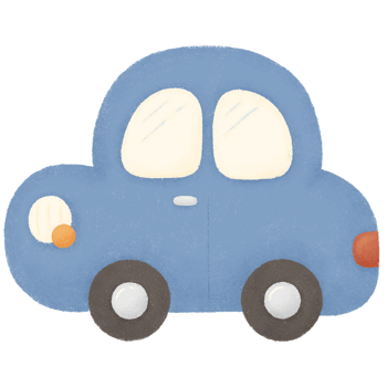 Blue mini car png