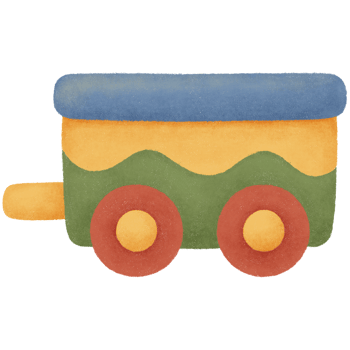 Wooden toy train truck png