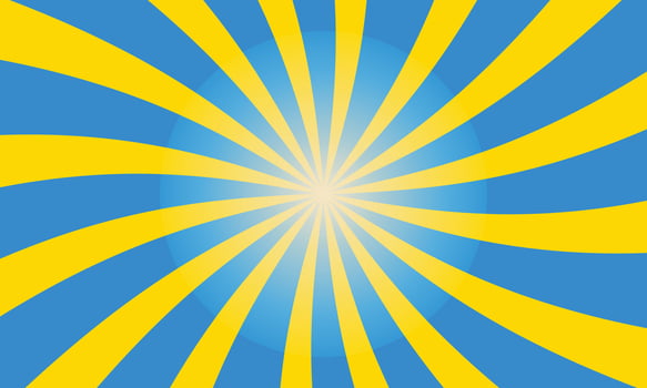 Bright Blue and Yellow Sunburst Design vector
