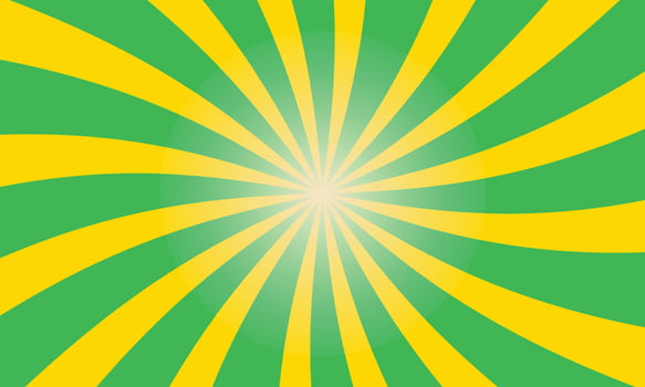 Green and Yellow Radial Burst Background. Vibrant Retro Sunburst Pattern, Colorful Abstract Sunray Design, Eye Catching Backdrop for Posters, Flyers, or Comic Themed Graphics vector