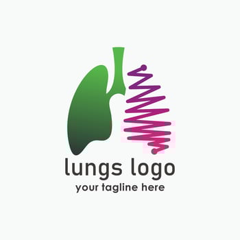 lung and technology logo design illustration, Lung Care Logo Designs , Lungs Health logo designs concept vector