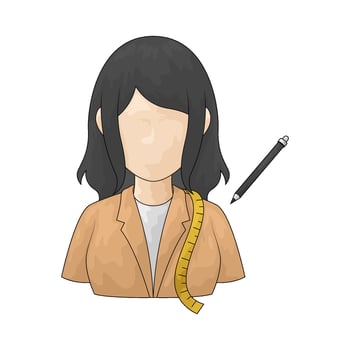 illustration of fashion designer vector