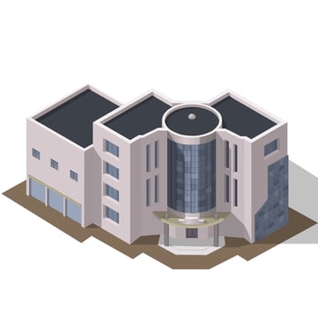 Business modern 3d urban building vector