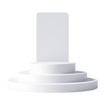 White podium with a blank vertical display for product presentation png