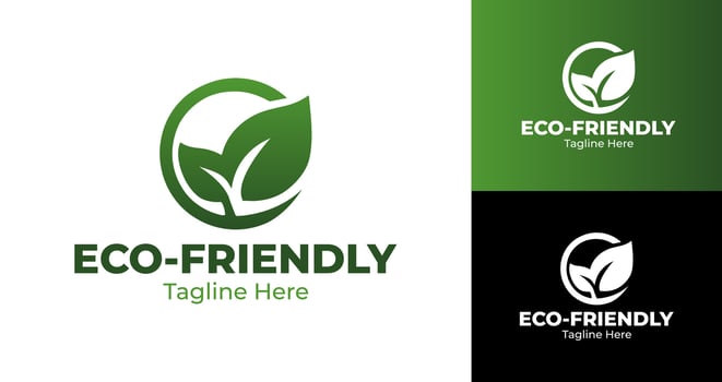 Creative and Professional Eco-Friendly Logo with Leaf Symbol for Sustainable Business Branding vector