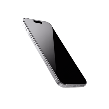 Sleek Silver Smartphone with Transparent Background in Perspective View Design png