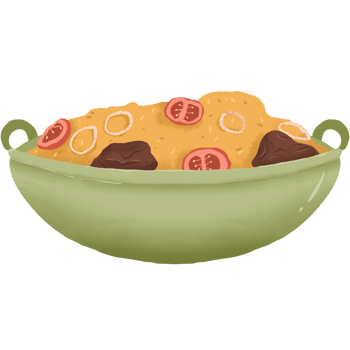 Kebuli rice in a plate png