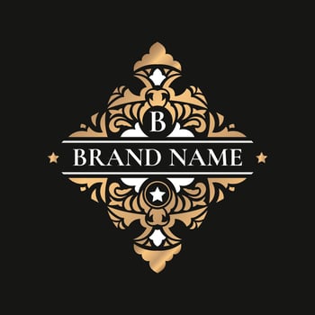 Elegant vintage logo frame decorative concept design vector
