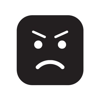 Character Mood Bundle Featuring Angry Expression Faces in Cartoon Style vector