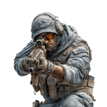 Sniper Ready to Strike on Transparent Background png