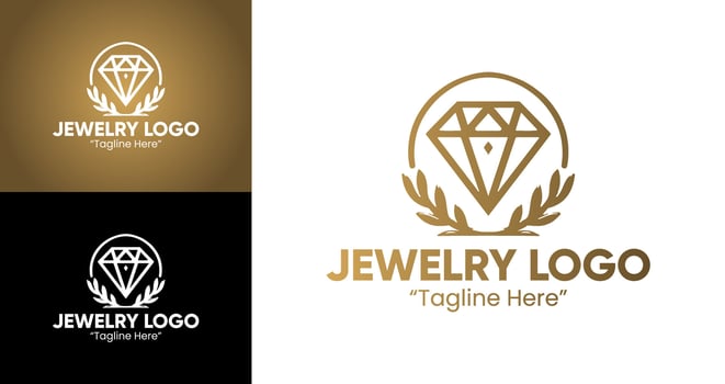 High-End Luxury Jewelry Logo with Unique Diamond Shapes for Branding vector