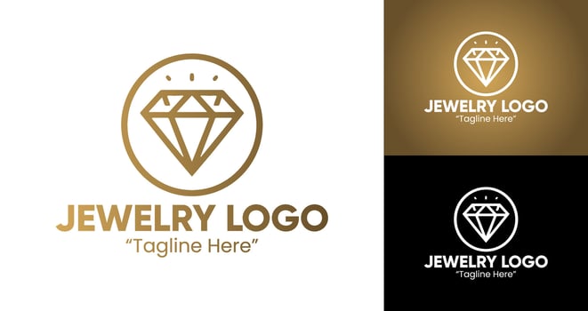 Creative and Elegant Jewelry Logos with Diamond Designs for High-End Brands vector