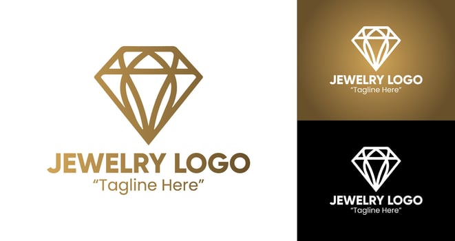 Premium Diamond Jewelry Logo for Fashion Brands and Luxury Business Identity vector