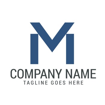 Creative Letter M or MV Modern, and Elegant Logo Design vector