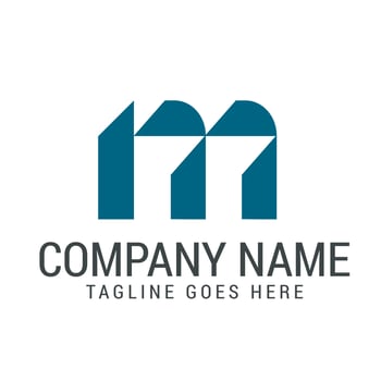 Creative Letter M Connection Logo Design Templates vector