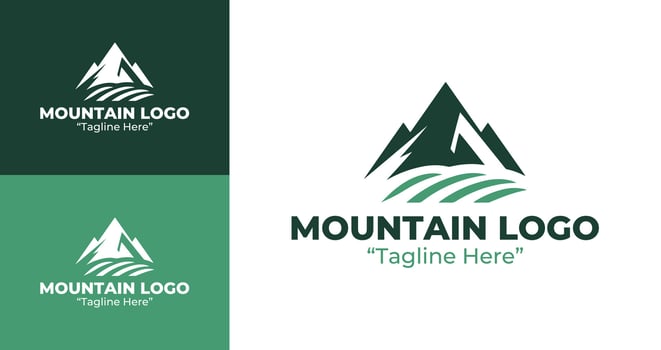 Stylish Mountain Logo for Adventure Travel and Business Branding vector