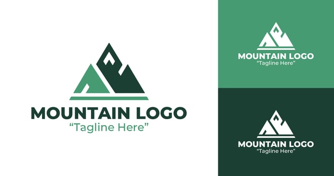 Professional Geometric Mountain Logo for Eco-Friendly Brands vector