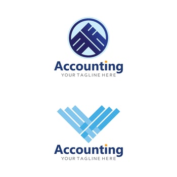 Logo for Accounting Firm with Spreadsheet and Money vector