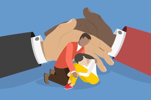 3D Isometric Flat Conceptual Illustration of Care Of People, Help and Support vector