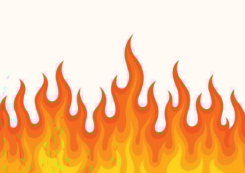 Fiery Flames on backround vector