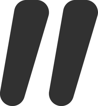 Double quotes punctuation mark used to indicate the beginning and end of a quotation, often used in writing and publishing, representing cited speech or text vector