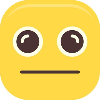 Neutral Face Flat Icon vector