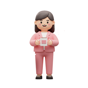 A figurine of a woman holding a cup png