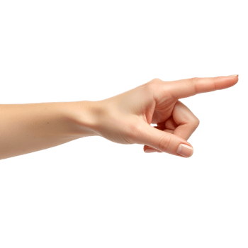 Hand Pointing Gesture Direction Symbol Isolated png