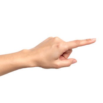 Hand pointing to the right png