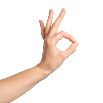 Hand showing OK sign png