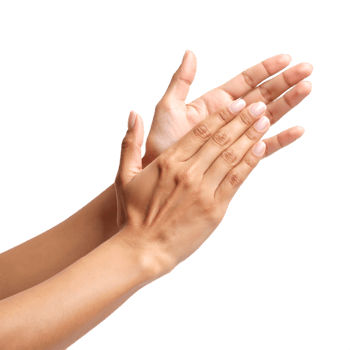 Hand Clapping Together on Transparent Background png