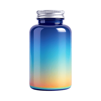 Blue gradient supplement bottle mockup. png
