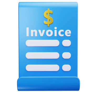 3D Icon Invoice Billing png