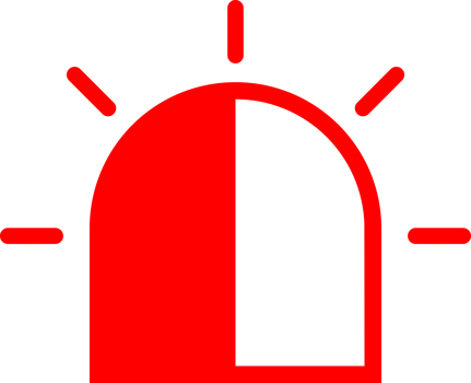 Red emergency siren icon png